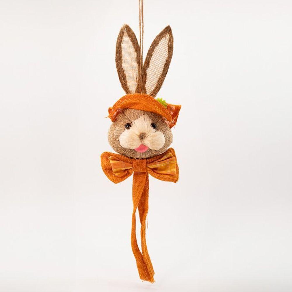 Coelho De Páscoa Pendente Coelhinho Laranja Decoração 60cm - 1