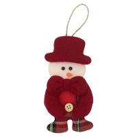 Kit 6 Peças Enfeite árvore Natal Pendente Papai Noel Boneco De Neve 14cm - 3