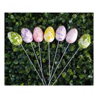 Enfeite Decorativo Ovo De Páscoa Com Haste 24 Unidades - 1