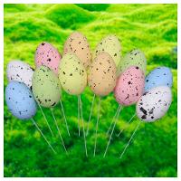 Enfeite Decorativo Ovo De Páscoa 24 Unidades Com Haste - 2