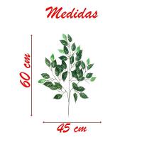 Kit 84 Ramos Decoração Arranjo Fícus Artificial Verde 14 Galhos Cada 60cm - 3