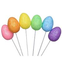 Enfeite Decorativo Ovo De Páscoa 24 Unidades Com Haste - 2