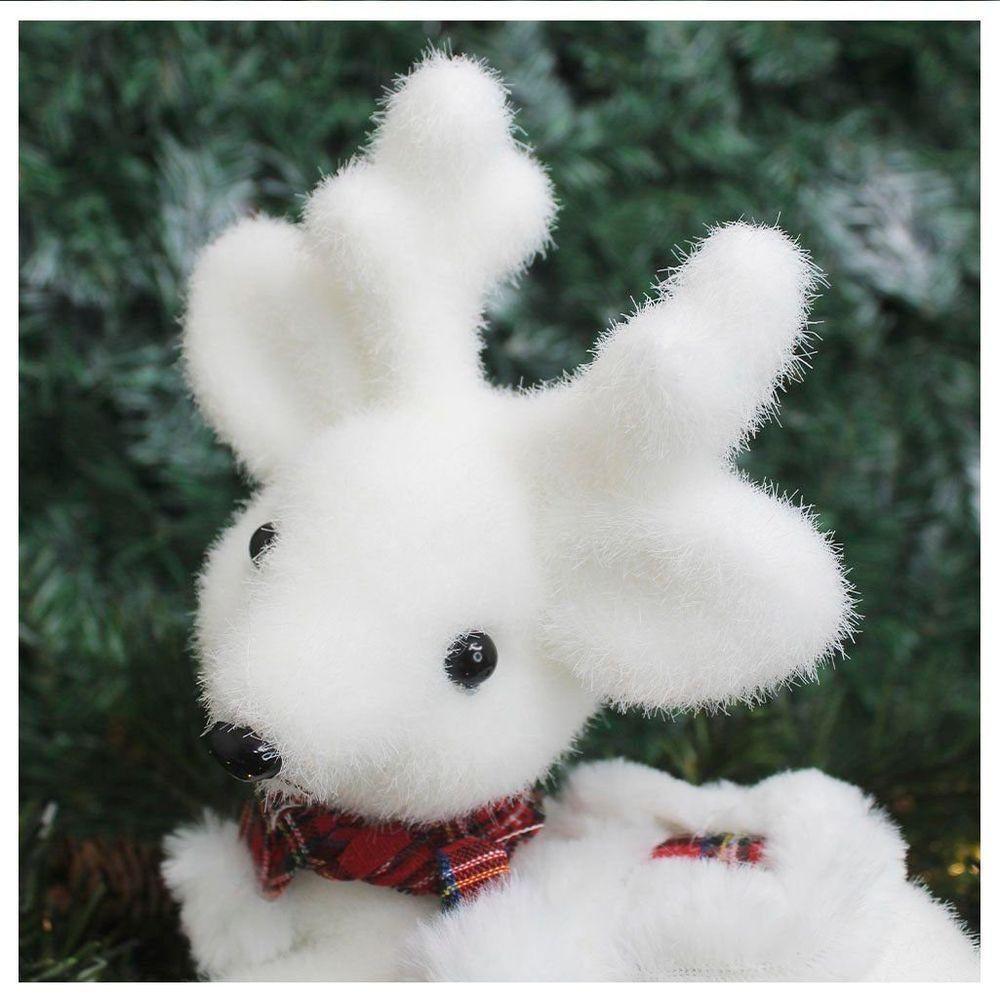 Boneco Natal Enfeite Natalino Rena Felpuda 20cm - 3