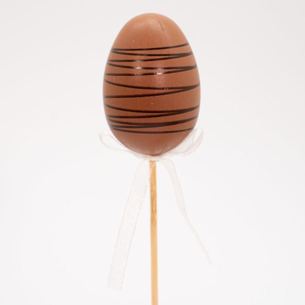 12 Ovos De Páscoa Chocolate Enfeite Decorativo Com Haste - 3