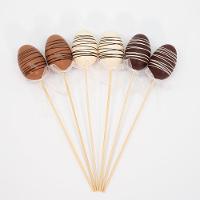 12 Ovos De Páscoa Chocolate Enfeite Decorativo Com Haste - 1