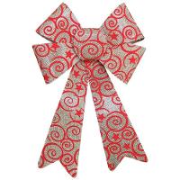 Enfeite árvore Natal Laço Arabesco Com Veludo 30 Cm - 2