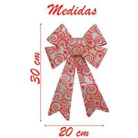 Enfeite árvore Natal Laço Arabesco Com Veludo 30 Cm - 3