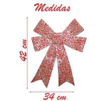 Enfeite árvore Natal Laço Arabesco Com Veludo 42 Cm - 3