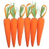 Enfeite Decorativo Páscoa 6 Cenouras Pendentes Isopor 14cm - 2