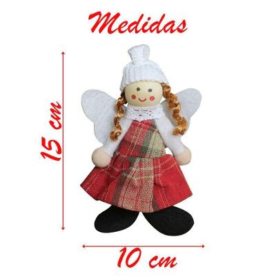 Kit 3 Enfeite Natalino Pendente Para árvore De Natal Anjo 15cm