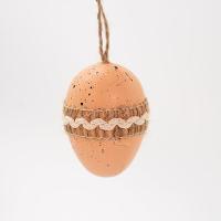 24 Ovos De Páscoa Branco E Bege Enfeite Decorativo Pendente - 3