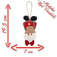 Enfeite árvore Natal Pendente Papai Noel 1 Peça 19,5cm - 2