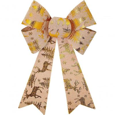 Enfeite árvore Natal Laço Natalino Dourado 1 Peça 30cm