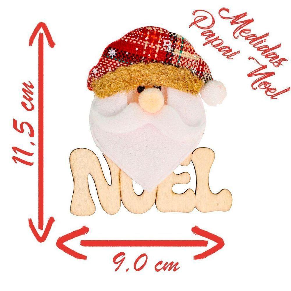 Kit 6 Placas De Natal Papai Noel E Boneco De Neve Natalino 11,5cm - 3