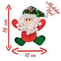Enfeite árvore Natal Pendente Papai Noel Xadrez 1 Peça 16cm - 2