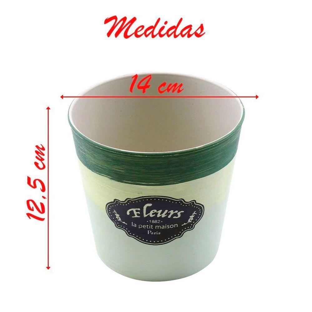 Kit 2 Mini Vasos De Planta Cachepot Estampados Decorados 12,5cm - 3