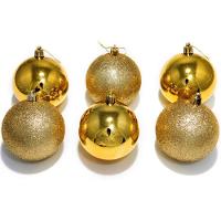 Kit 12 Bolas Douradas Enfeite Natalino árvore Natal 60mm - 3