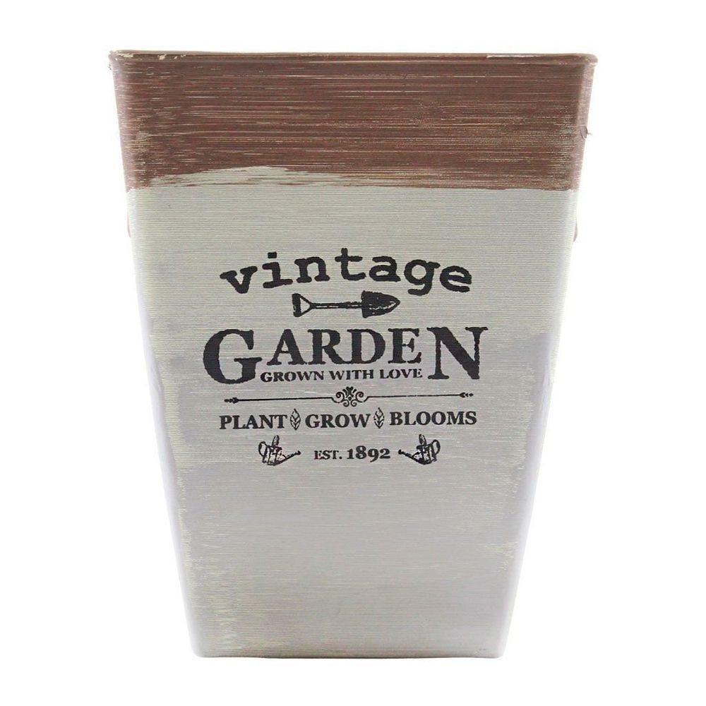 Kit 2 Mini Vasos De Planta Cachepot Estampados Decorados 16cm - 1