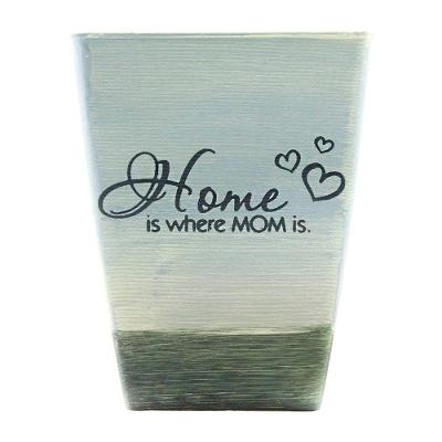 Kit 2 Mini Vasos De Planta Cachepot Estampados Decorados 16cm