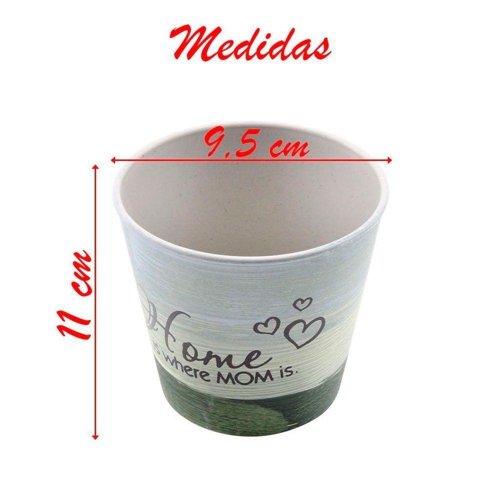 Kit 4 Mini Vasos De Planta Cachepot Estampados Decorados 11cm - 4