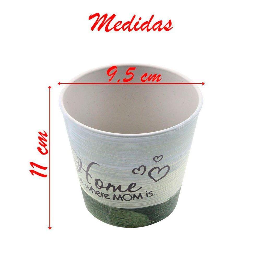 Kit 4 Mini Vasos De Planta Cachepot Estampados Decorados 11cm - 5