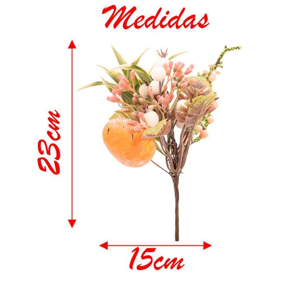 Kit De 12 Ramos Artificiais Páscoa Folhas E Ovinho Enfeite 23cm - 3