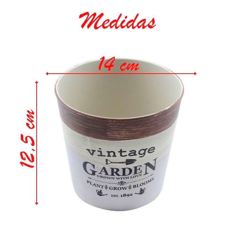 Kit 4 Mini Vasos De Planta Cachepot Estampados Decorados 12,5cm - 3
