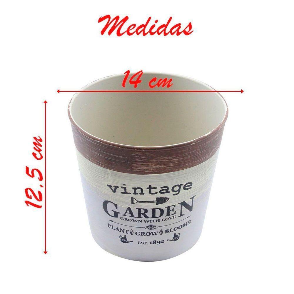 Kit 4 Mini Vasos De Planta Cachepot Estampados Decorados 12,5cm - 4