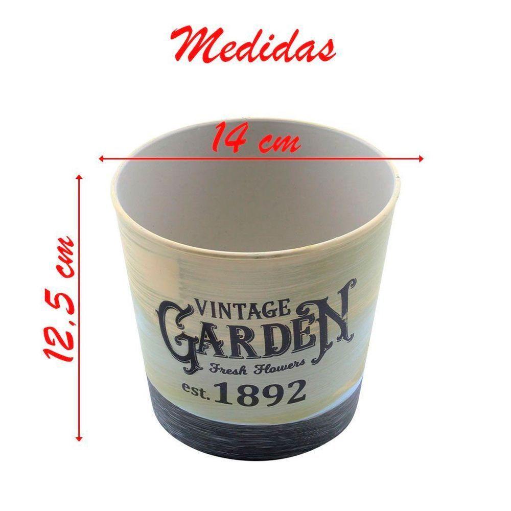 Kit 2 Mini Vasos De Planta Cachepot Estampados Decorados 12,5cm - 5