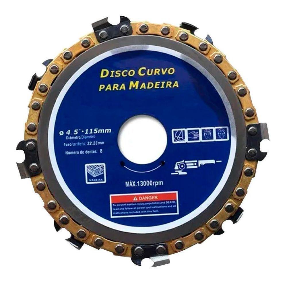 Disco Esmerilhadeira Com Corrente Para Madeira 4,5" 115mm - 1