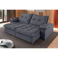 Sofá 2 Lugares Retrátil E Reclinável Martins M-183 Veludo Grafite - 2