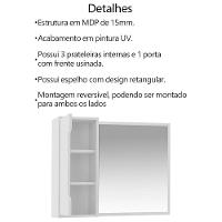 Conjunto 3 Peças Para Banheiro Bn3600x44x45 Branco Tecno Mobili Branco - 5