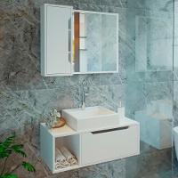 Conjunto 3 Peças Para Banheiro Bn3600x44x45 Branco Tecno Mobili Branco - 9