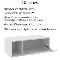 Conjunto 3 Peças Para Banheiro Bn3600x44x45 Branco Tecno Mobili Branco - 10