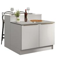 Ilha De Cozinha Com Bancada E Balcão 120 Cm Branco - 8