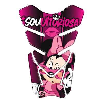 Adesivo Resinado Protetor De Tanque Moto Honda Universal Minnie Cor Rosa