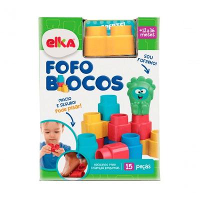 Fofo Blocos Com 15 Peças - Elka