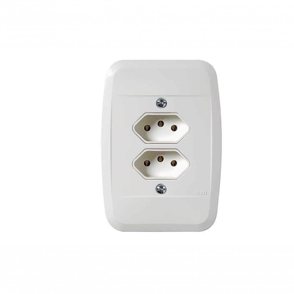 Tomada Embutir Dupla 2p+t 20a Placa Branca 40115 - Pezzi - 1