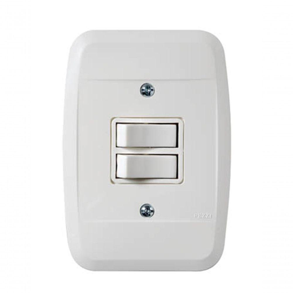 Interruptor Embutir Simples 2 T.s Branca 42100 - Pezzi - 1