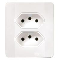 Tomada Dupla 2p+t C/caixa Sobrepor Branca 20a 60515 - Pezzi - 1
