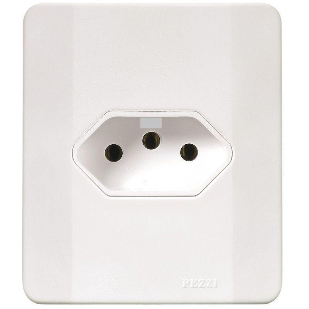Tomada Simples 2p+t C/caixa Sobrepor Branca 20a 60537 - Pezzi - 1