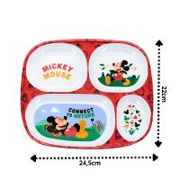 Kit Refeição Infantil Mickey Mouse Disney 4 Peças Pratos, Tigela E Copo Melamina - Tuut - 2