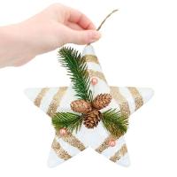 Enfeite árvore Natal Pendente Natalino Estrela De Natal 28cm - 2