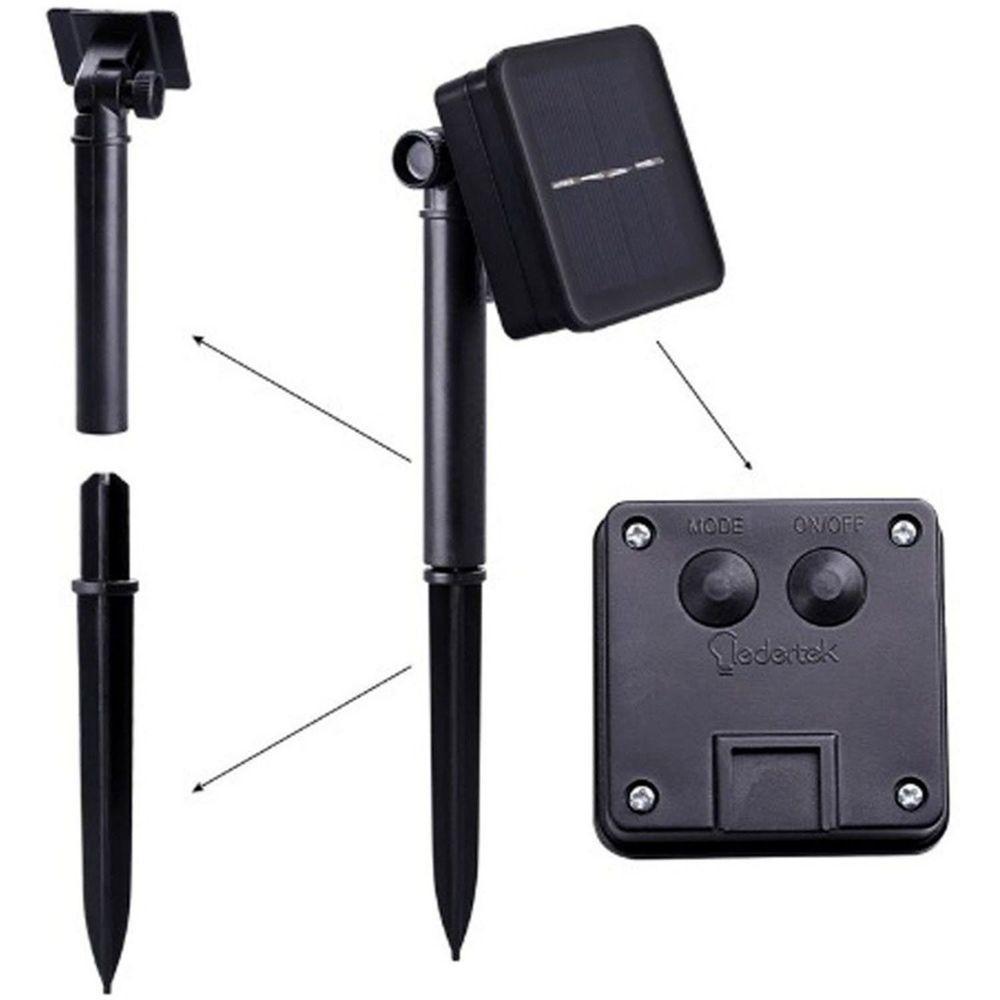 Pisca Cordão Solar Natal Led 100 Lâmpadas Luz Branca 8m 8 Funções - 2