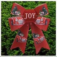 Enfeite árvore Natal Laço Vermelho Decorado 2 Peças 17cm - 1