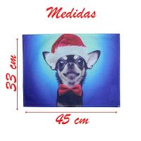 Jogo Americano Estampa Natal Cachorro Natalino 6 Peças - 3