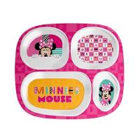 Kit Prato Refeição Infantil 4 Divisórias E Copo Melamina Minnie Mouse Disney - Tuut - 2