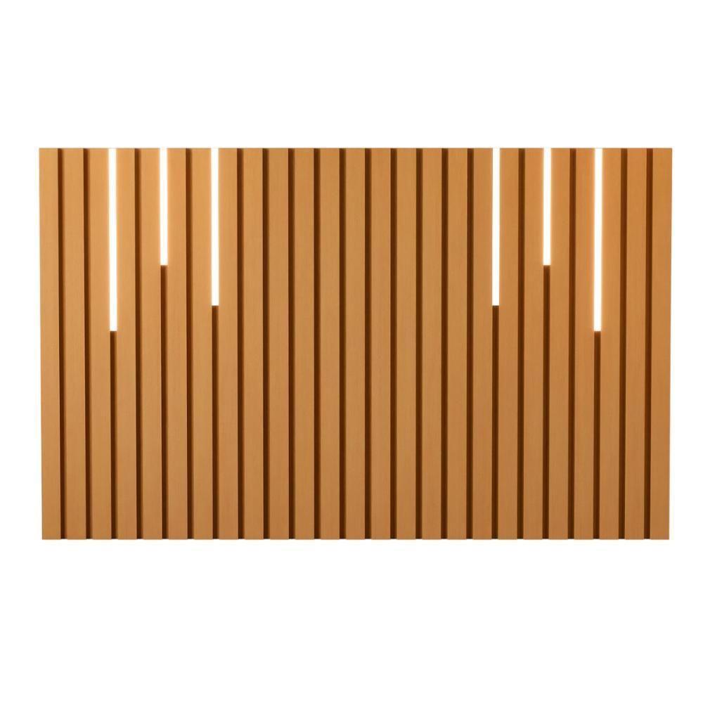 Cabeceira Ripada Com Led E Mesas Hiroshima Nature Preto - 1