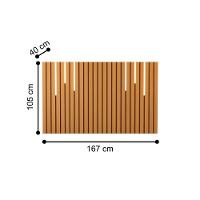 Cabeceira Ripada De Casal Com Kit Led Yokohama Nature - 2