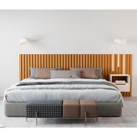 Cabeceira De Casal E Mesas Com Led Sorrento Nature Pérola - 2